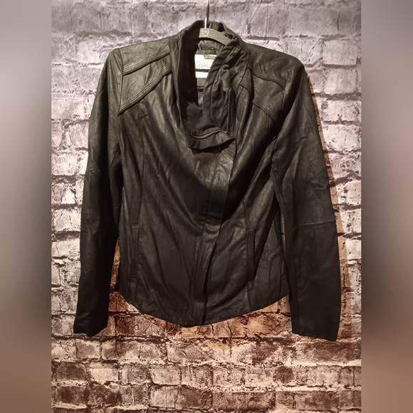 Rachel Roy Genuine Lamb Leather Jacket sz Medium - Picture 1 of 2